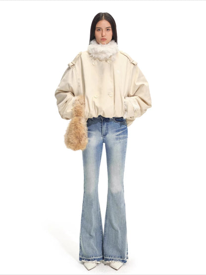 Faux Shearling Suede Jacket