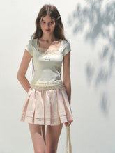 Two-piece Spliced Hem Lace Short-sleeve T-shirt - CHINASQUAD