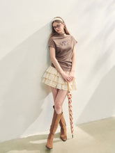 Elastic Pleated Crew Neck T-shirt - CHINASQUAD