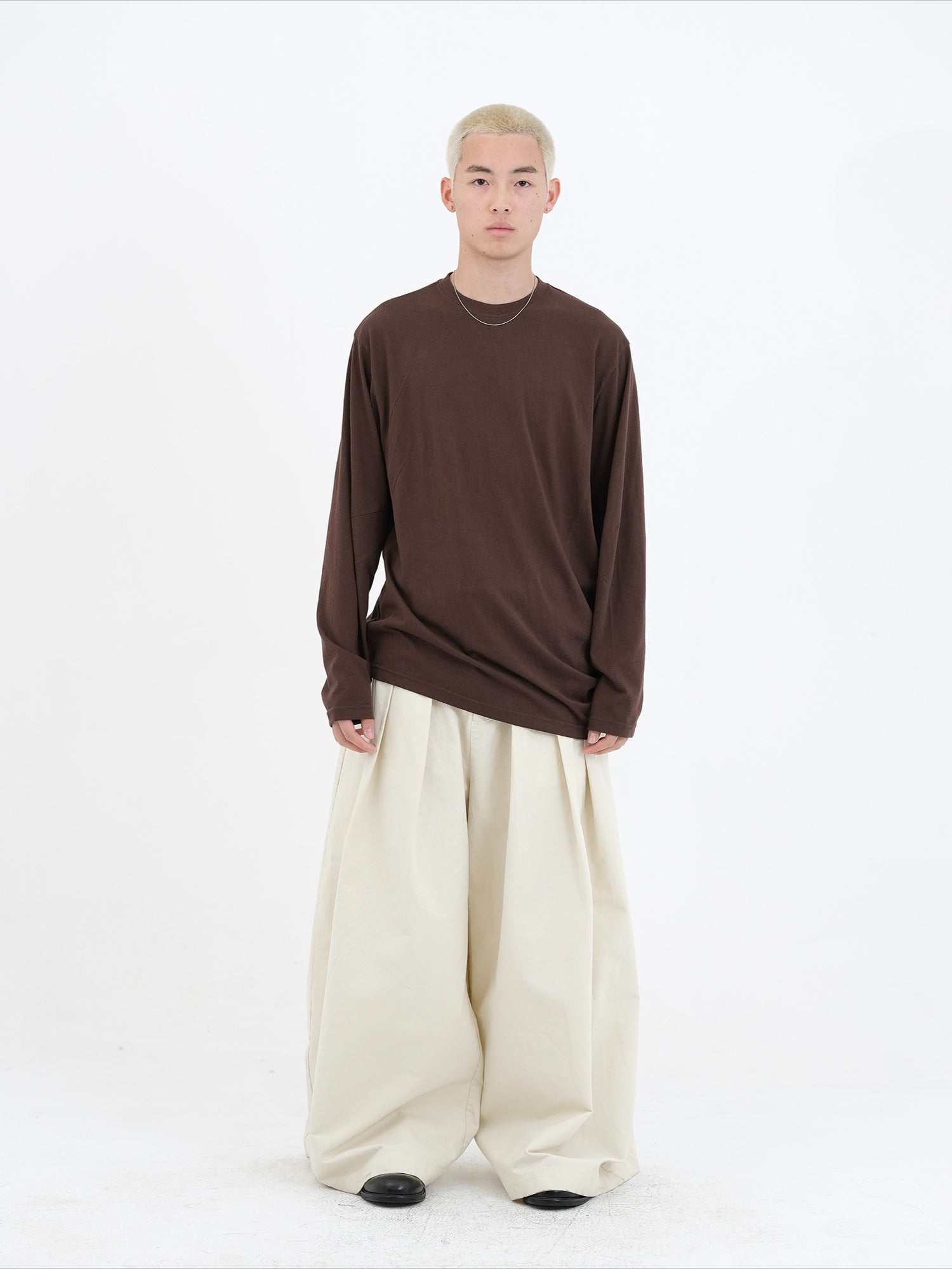 Pleated Wide-Leg Pants