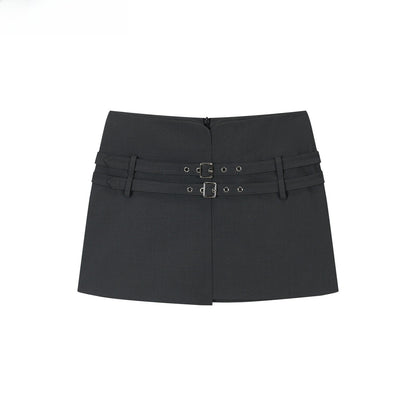 Asymmetric Tailored Mini Skirt