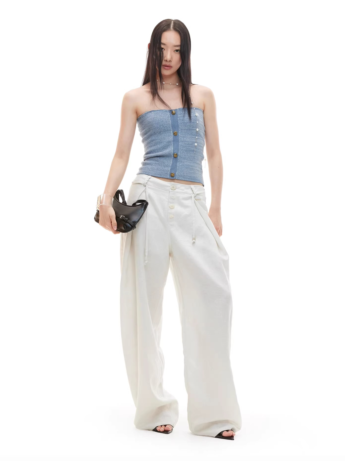 Nomadic Rider Textured Knit Bandeau Top