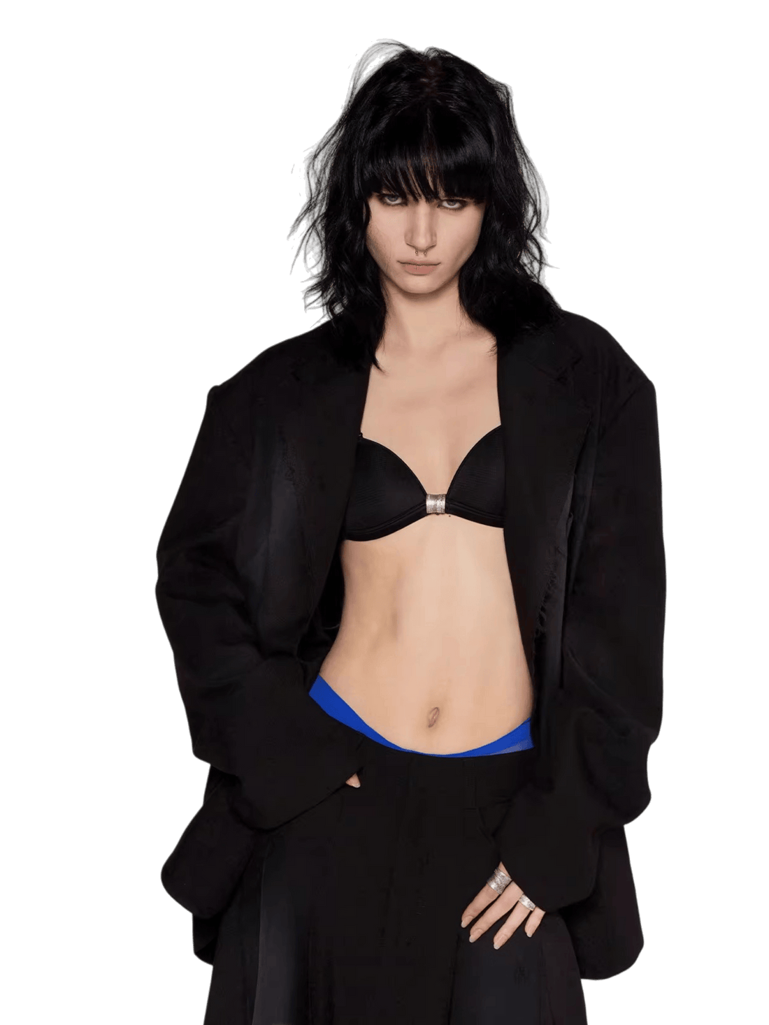 Vintage Washed Fringe-Edge Casual Blazer