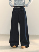 Cross-Stitch Floral Wide-Leg Pants - CHINASQUAD