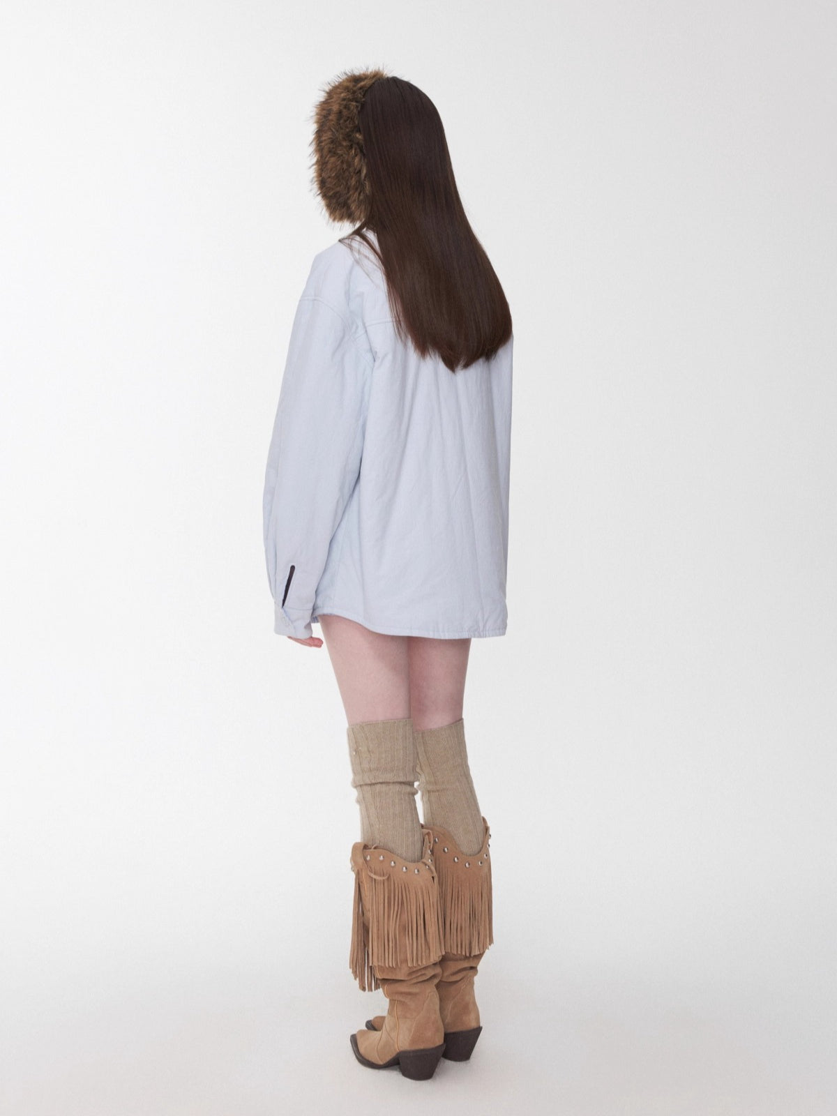 Wool Blend Over-the-Knee Slouchy Socks