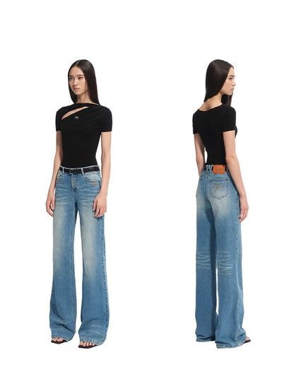 Crescent Knit Modal-Cotton T-Shirt - CHINASQUAD