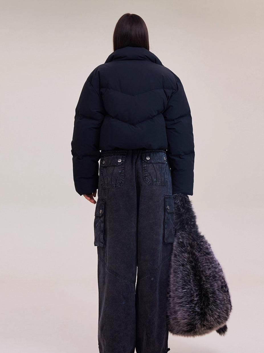 Desert Cross Cropped Down Jacket