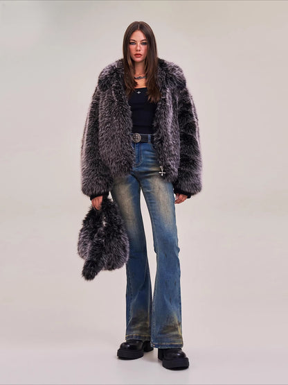 Desert Storm Hand-Painted Flared Jeans