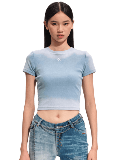 Equestrian Crest Fitted Crop T-Shirt