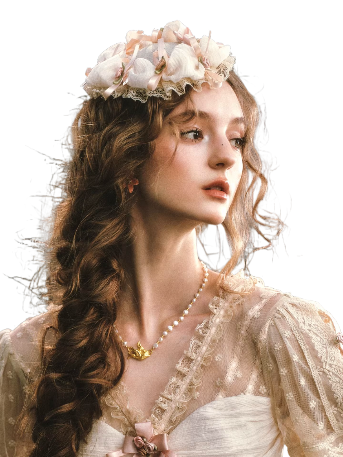 Amour Reverie Lace Bow Mini Hat Hairpiece