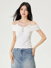 One-shoulder Tie-neck Top - CHINASQUAD
