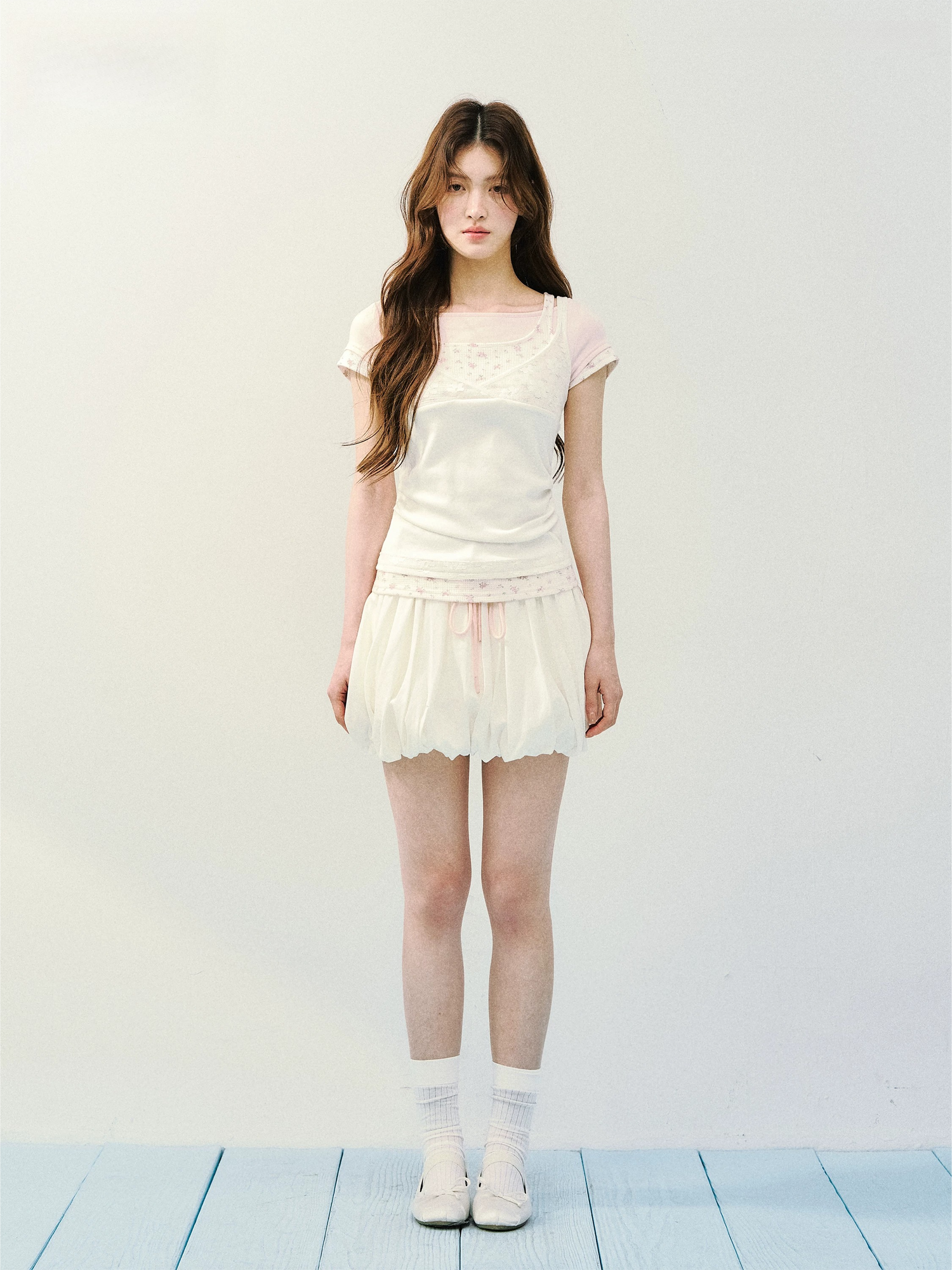 Layered Lace Knit Tee