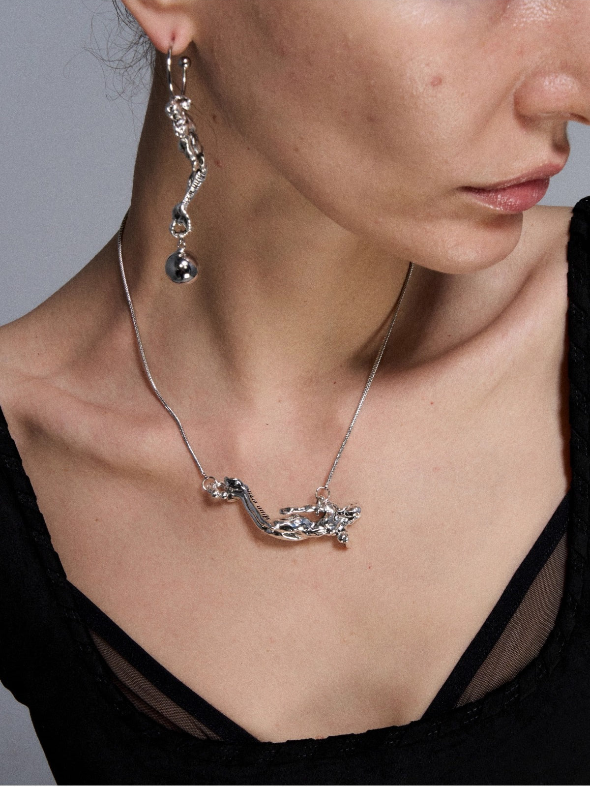 Silver Serpent Reshaped Romance Vintage Chain Necklace