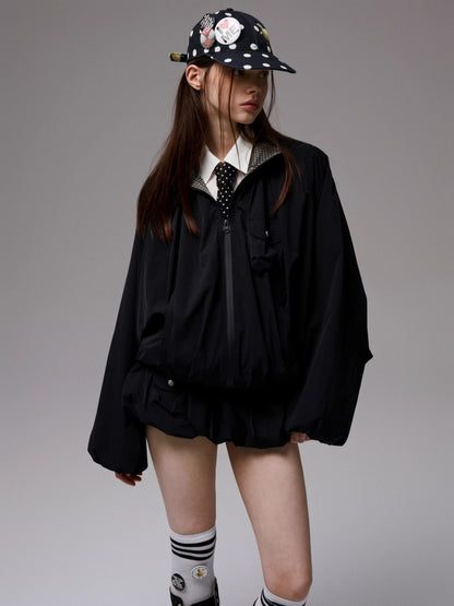 Check Panel Windbreaker Jackets &amp; Skirt Set - CHINASQUAD