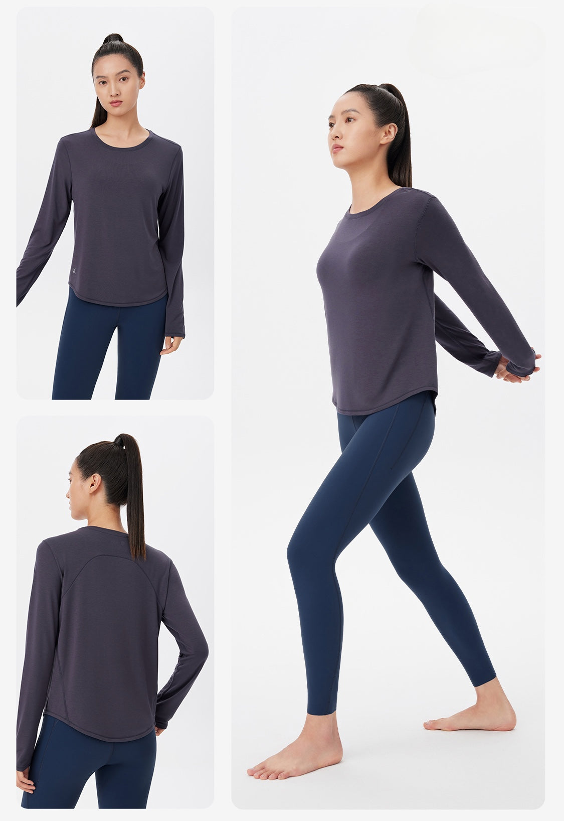 Round-neck Long-sleeve Pilates Training Top