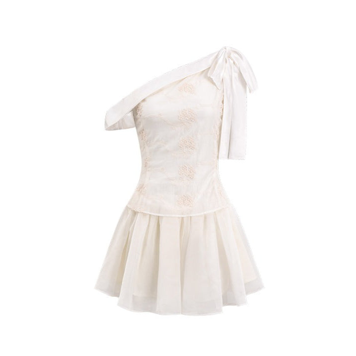 Satin Embroidered Princess Tulle Dress