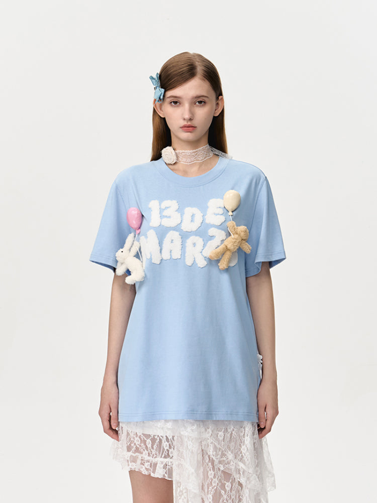 Balloon Doll Graphic Short-Sleeve T-Shirt