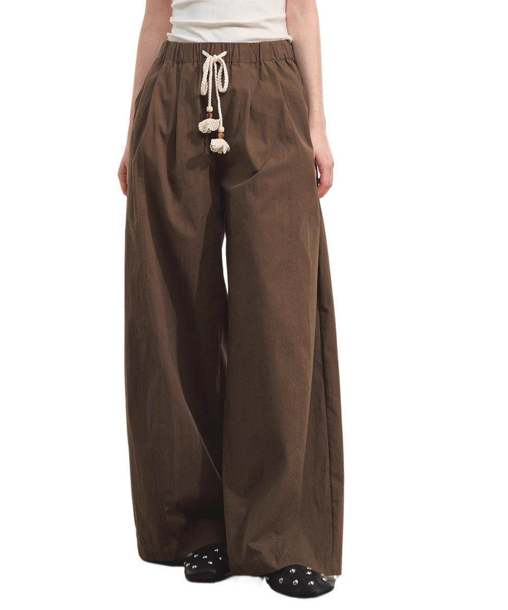 Loose Casual Wide-Leg Scimitar Pants