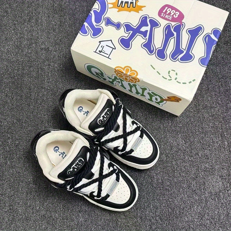 Black Panda Low-Top Casual Sneakers