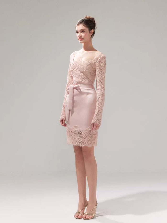 Square-Neck Slim-Fit Bodycon Dress