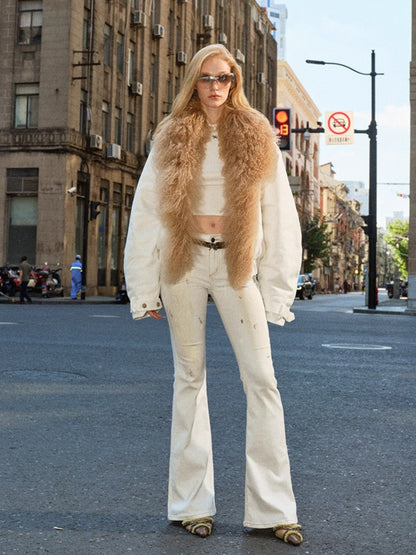 Polar Flare Stretch Denim Pants