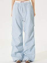 Lace Paneled Pleated Wide-leg Pants - CHINASQUAD