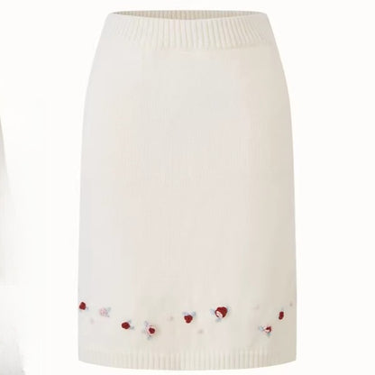 Wool-Blend Embroidered Knit Set