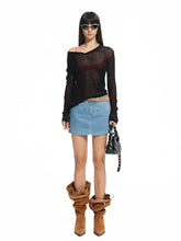 Denim Mid-rise Straight Pencil Skirt - CHINASQUAD