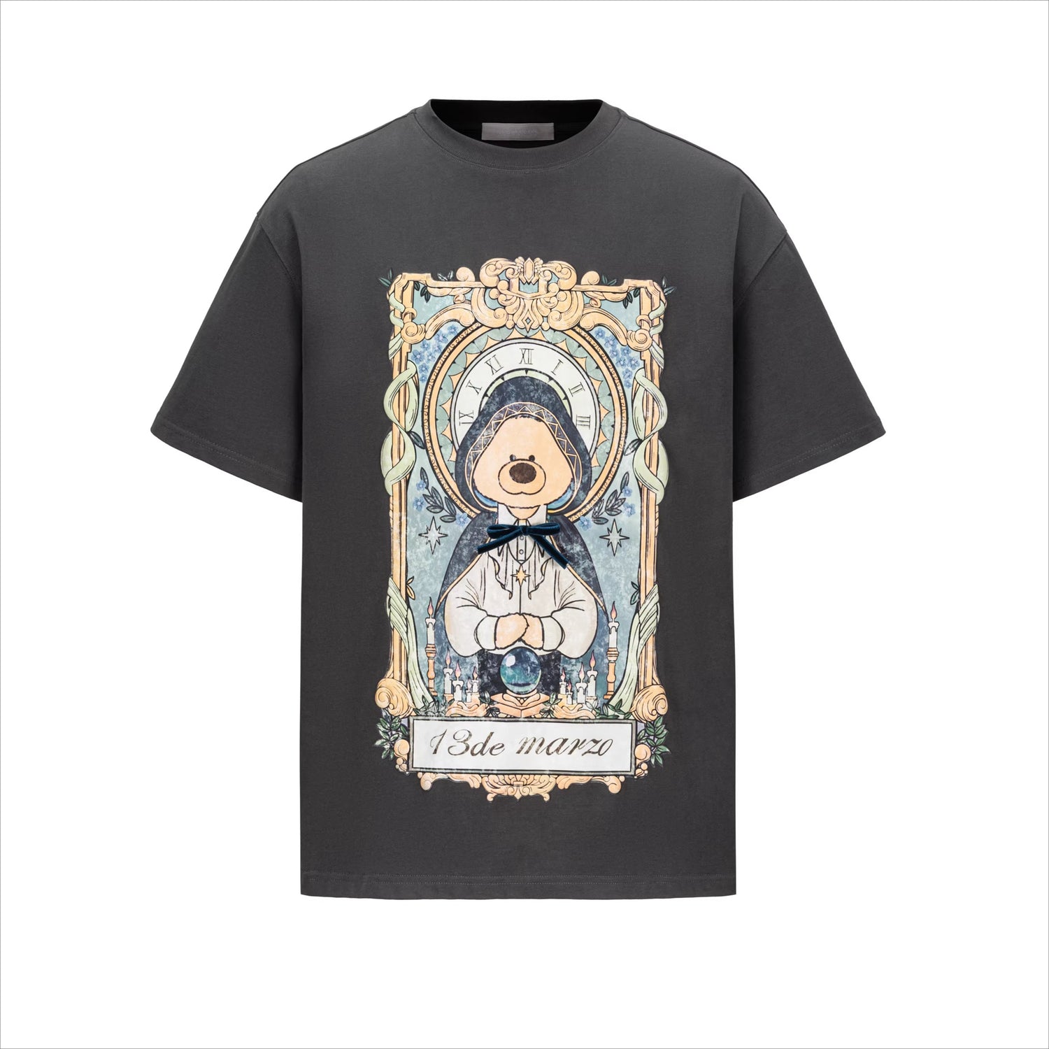 Tarot Bear Graphic Oversized T-Shirt