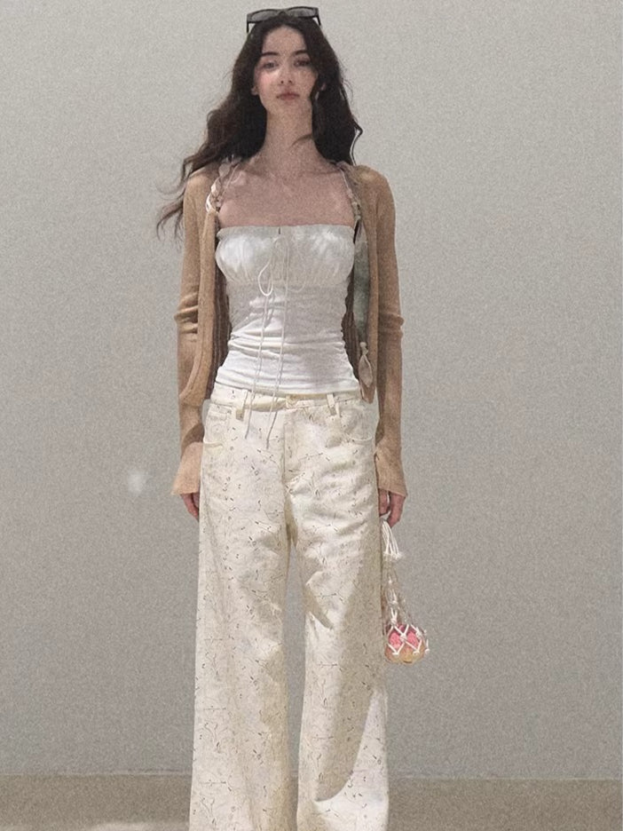 Pure Cotton Graphic Print Relaxed Pants