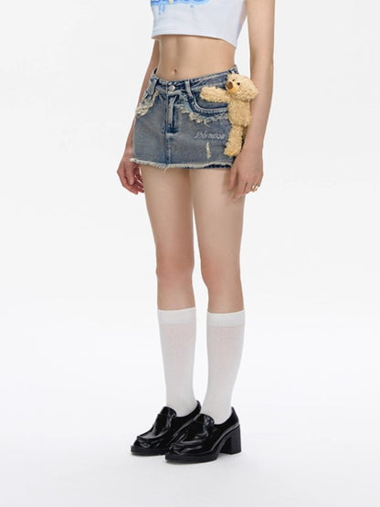 Vintage Washed Denim Short