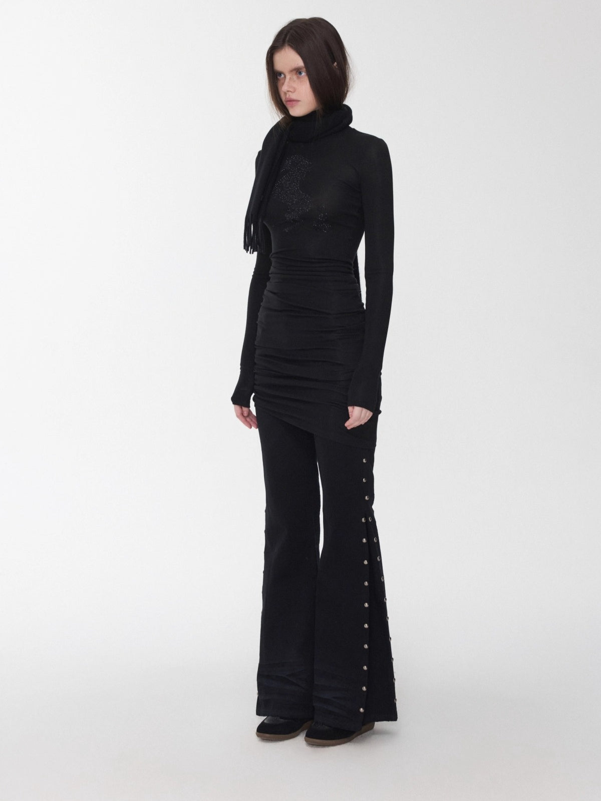 Crystal-Embellished Turtleneck