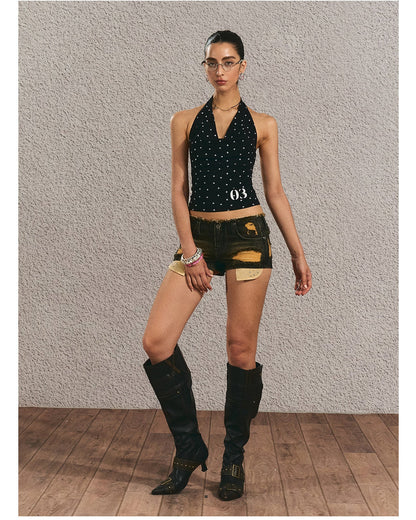 Midnight Floral Halter Top | Final Sale