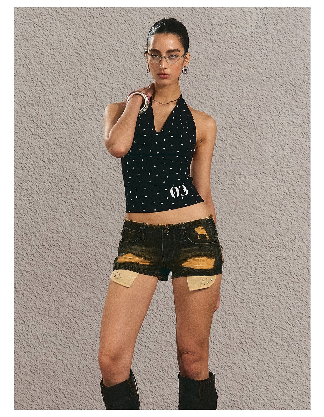 Midnight Floral Halter Top | Final Sale