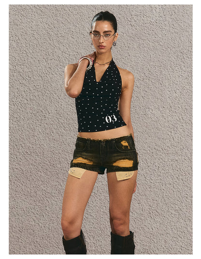 Midnight Floral Halter Top | Final Sale