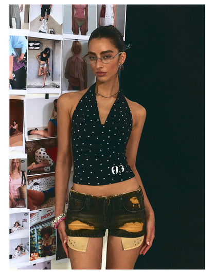 Midnight Floral Halter Top | Final Sale