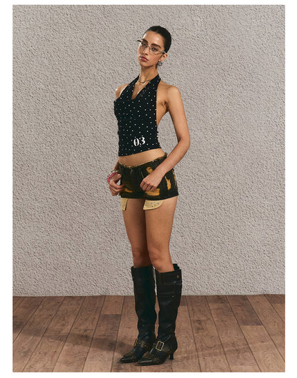 Midnight Floral Halter Top | Final Sale