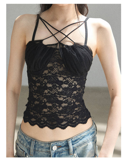 The Coquette Lace Sheer Cami