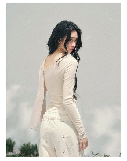 Coquette 3D Flower Asymmetric Lace Top