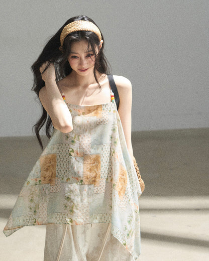 Sun-Kissed Flowy Chiffon Vacation Blouse