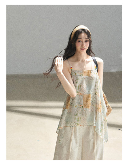 Sun-Kissed Flowy Chiffon Vacation Blouse