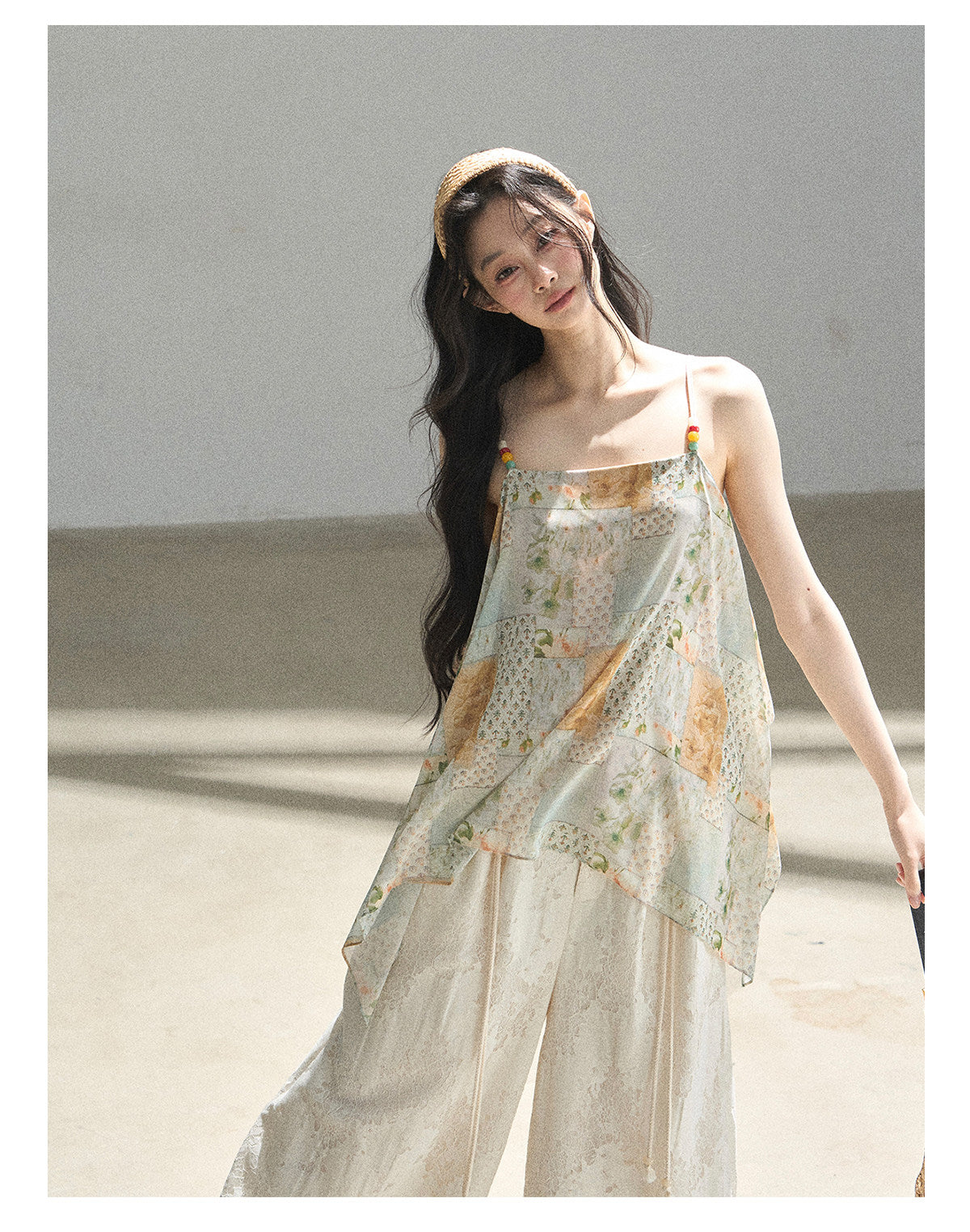 Sun-Kissed Flowy Chiffon Vacation Blouse