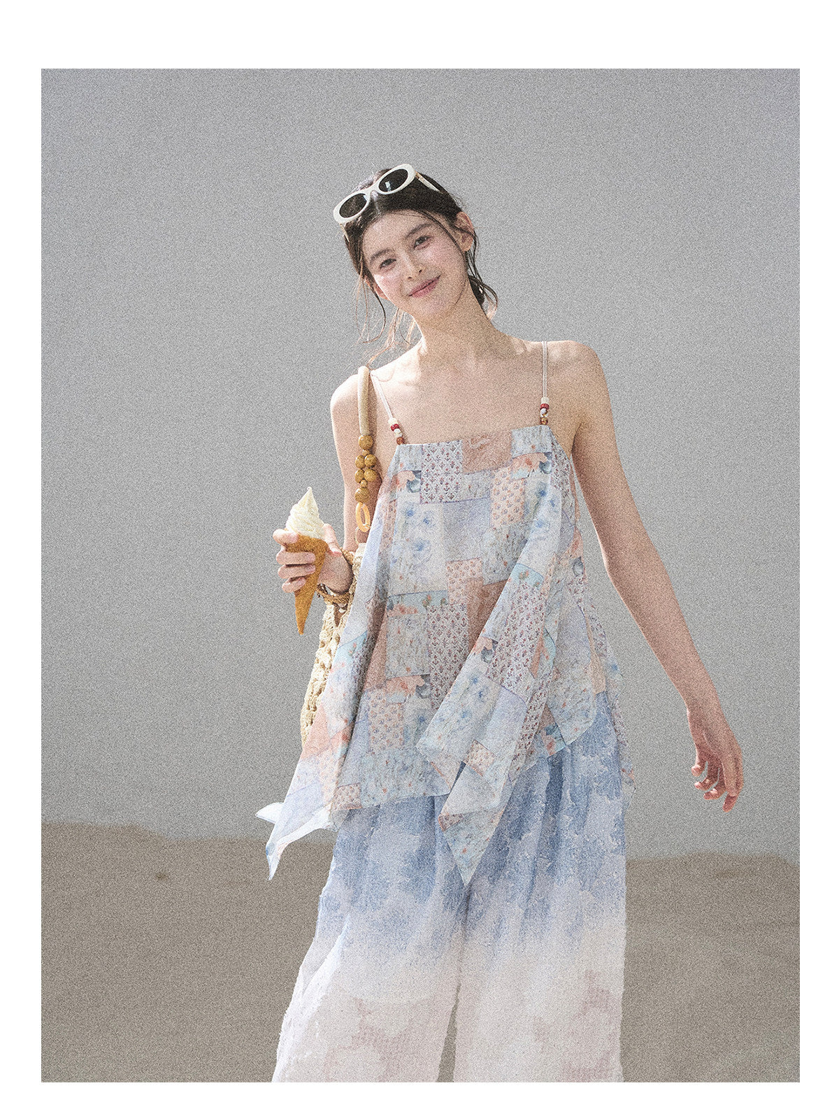 Sun-Kissed Flowy Chiffon Vacation Blouse