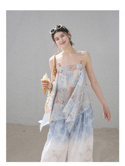 Sun-Kissed Flowy Chiffon Vacation Blouse