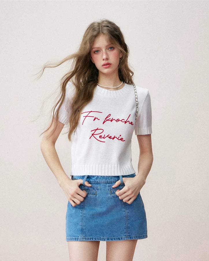 Colorblock Wool Knit Tee