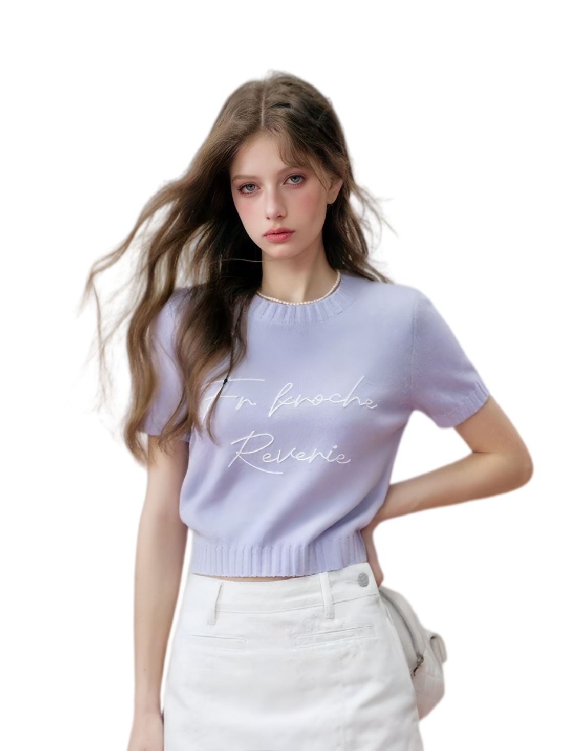 Colorblock Wool Knit Tee