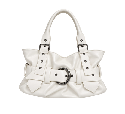 Gathered Belt Strap Shoulder Bag
