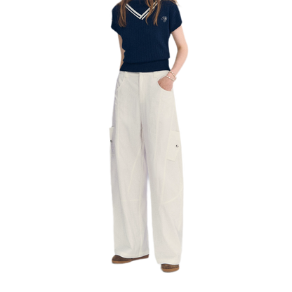 Deconstructed Curved Cargo Pants