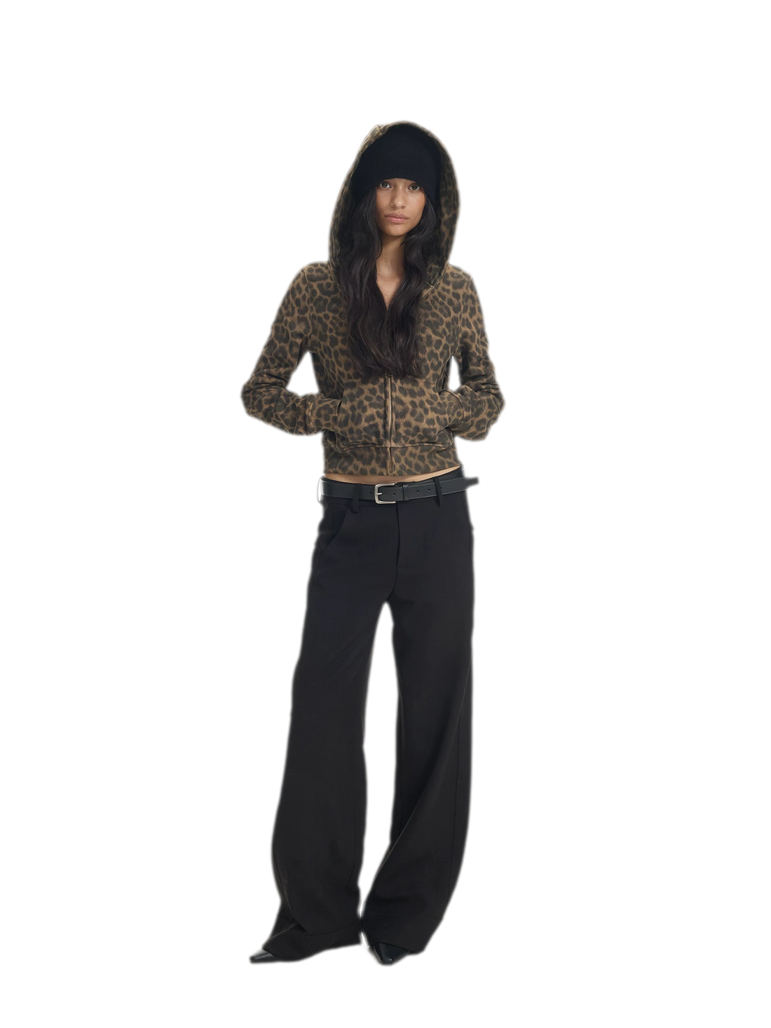 Low-Waist Wide-Leg Suit Trousers