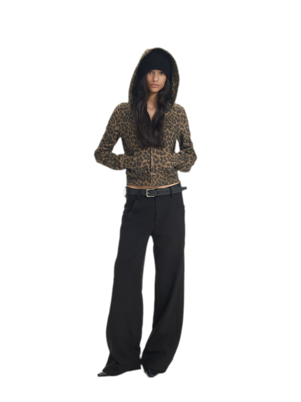Low-Waist Wide-Leg Suit Trousers